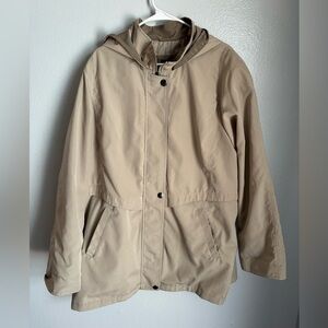 Nautica Tan Raincoat with Removable Hood – Women’s Size 2X